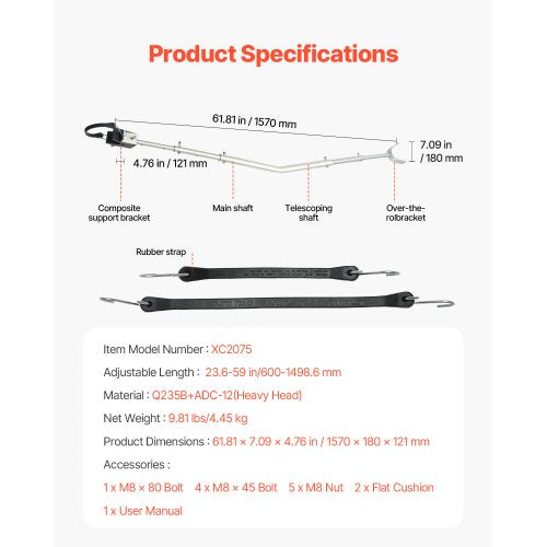 Transom Saver 23659 in Adjustable Boat Transom Saver with Composite