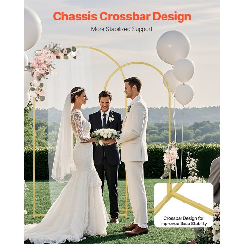 Wedding Arch Backdrop Stand 72FT 6FT Set of 2 Stand with Case