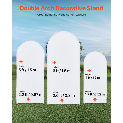 Wedding Arch Backdrop Stand Set of 3 Metal Stable Stand with Case