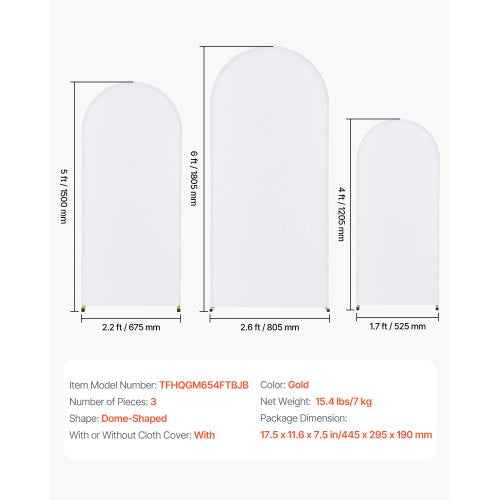 Wedding Arch Backdrop Stand Set of 3 Metal Stable Stand with Case