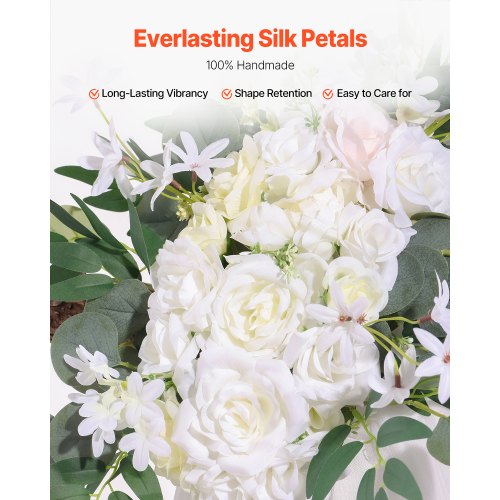 Artificial Wedding Arch Flowers Kit White Wedding Arch Flowers with Drapes
