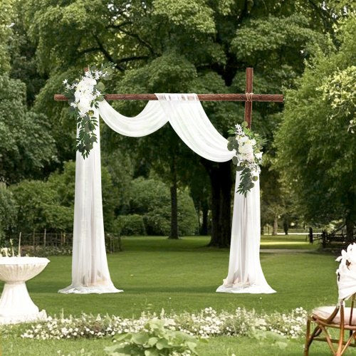 Artificial Wedding Arch Flowers Kit White Wedding Arch Flowers with Drapes