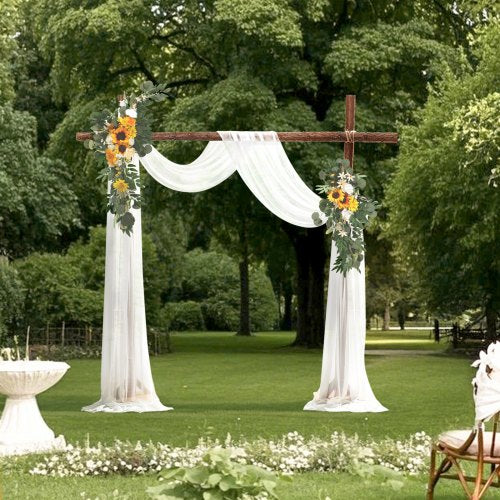 Artificial Wedding Arch Flowers Kit Yellow Wedding Arch Flowers with Drapes
