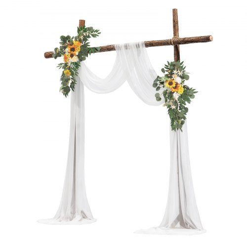 Artificial Wedding Arch Flowers Kit Yellow Wedding Arch Flowers with Drapes