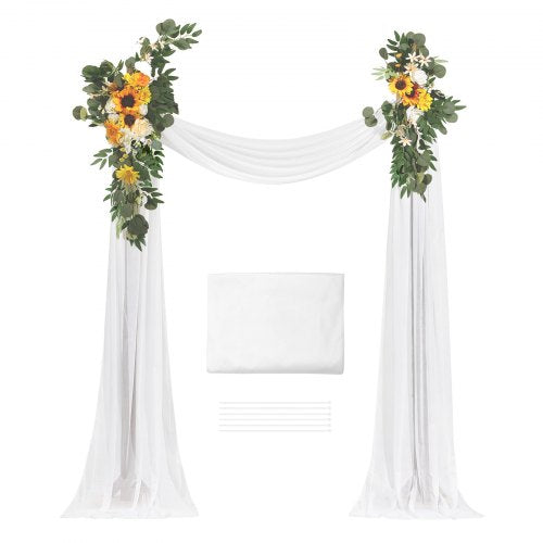 Artificial Wedding Arch Flowers Kit Yellow Wedding Arch Flowers with Drapes