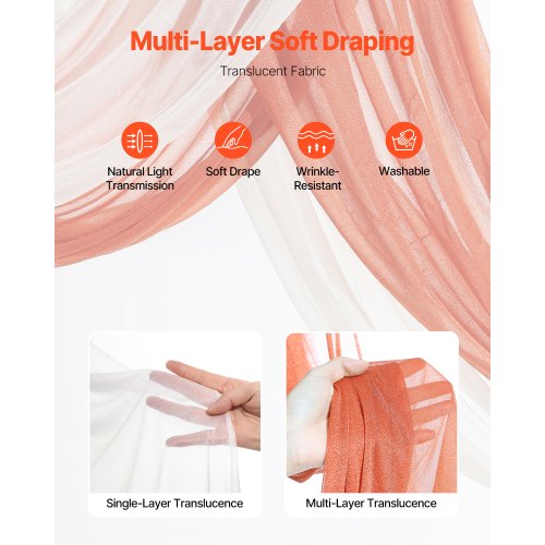 Artificial Wedding Arch Flowers Kit Orange Wedding Arch Flowers with Drapes