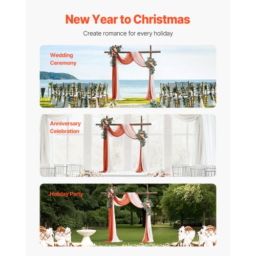 Artificial Wedding Arch Flowers Kit Orange Wedding Arch Flowers with Drapes