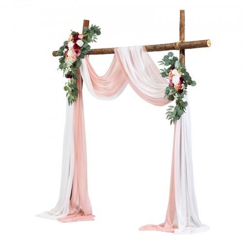 Artificial Wedding Arch Flowers Kit Pink Wedding Arch Flowers with Drapes