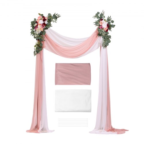 Artificial Wedding Arch Flowers Kit Pink Wedding Arch Flowers with Drapes