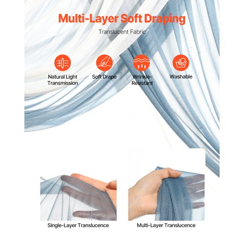 Artificial Wedding Arch Flowers Kit Blue Wedding Arch Flowers with Drapes