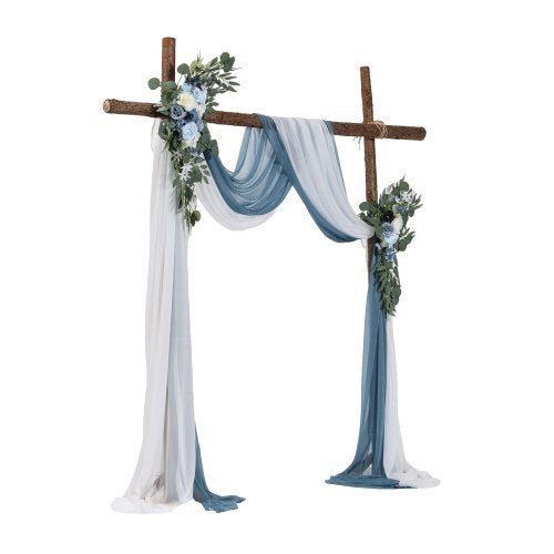 Artificial Wedding Arch Flowers Kit Blue Wedding Arch Flowers with Drapes