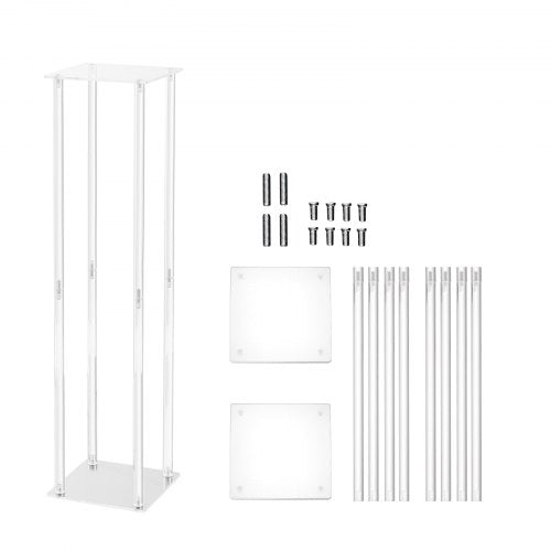 2PCS 315inch High Wedding Flower Stand With Acrylic LaminateAcrylic Vase