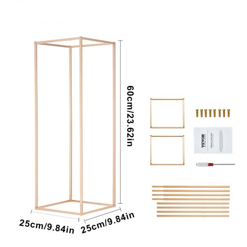 2PCS 315inch High Wedding Flower Stand Metal Vase Column Geometric