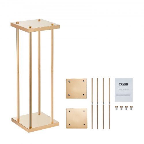 4PCS Gold Metal Column Wedding Flower Stand 315inch High With Metal