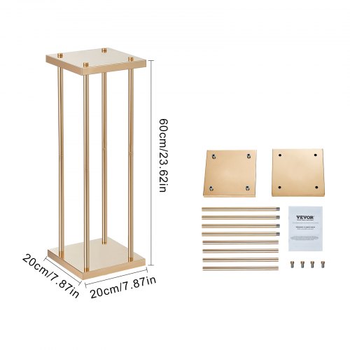 4PCS Gold Metal Column Wedding Flower Stand 236inch High With Metal