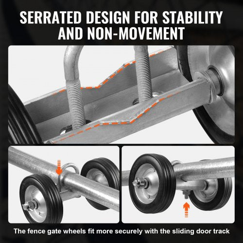 Sliding Gate Kit 6” Rolling Gate Hardware Kit Universal Sliding Gate