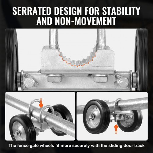 Sliding Gate Kit 6” Rolling Gate Hardware Kit Universal Adjustable Sliding