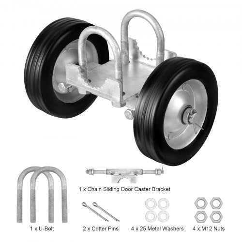 Sliding Gate Kit 6” Rolling Gate Hardware Kit Universal Adjustable Sliding