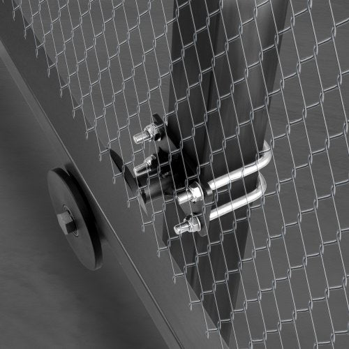 Sliding Gate Kit w HShaped Groove 4 Track Wheels for Cantilever – 102 MM