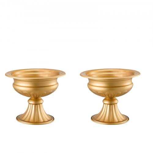 10PCS 16cm63” Tall Wedding Flower Vase Metal Wedding Centerpiece Gold