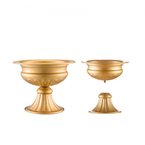 10PCS 16cm63” Tall Wedding Flower Vase Metal Wedding Centerpiece Gold