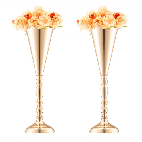 10PCS 43cm169” Tall Wedding Flower Vase Metal Wedding Trumpet