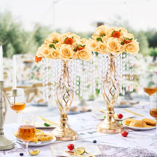 20PCS 43cm169” Tall Crystal Wedding Flower Stand Metal Wedding