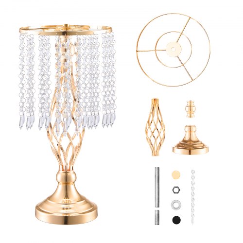 20PCS 43cm169” Tall Crystal Wedding Flower Stand Metal Wedding
