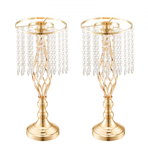 12PCS 49cm193” Tall Crystal Wedding Flower Stand Metal Wedding