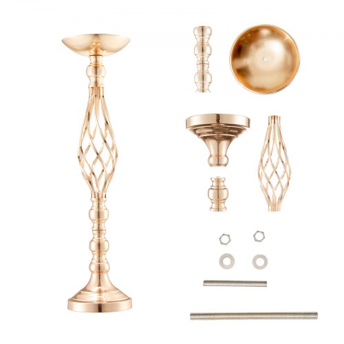 20PCS 58cm2283” Tall Wedding Flower Vase Metal Wedding Centerpiece Gold