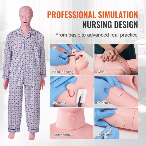 Nursing Training Manikin Male Life Size Demonstration Human Manikin for Nursing
