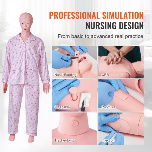 Nursing Training Manikin Female Life Size Demonstration Human For