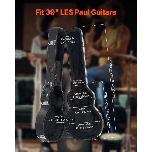 Electric Guitar Hard Case 4134 in GourdShaped Guitar Hard Case With Lock
