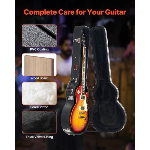 Electric Guitar Hard Case 4134 in GourdShaped Guitar Hard Case With Lock