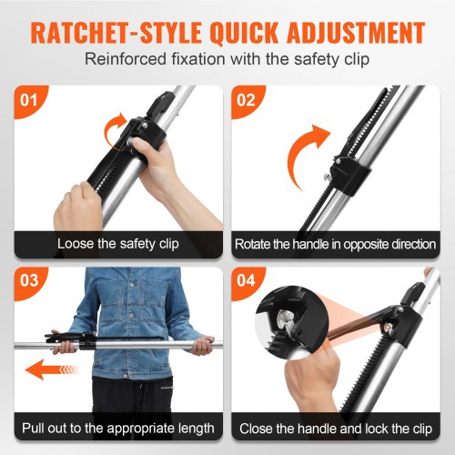 Cargo Bar Ratcheting Adjustable From 89 To 104 Heavyduty Steel Stabilizer With