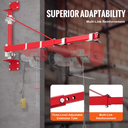 Electric Hoist Support Arm 660 lbs Max Load Capacity Electric Hoist Holder