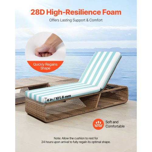 Chaise Lounge Cushion 80 X 26 4 In Set Of 2 Outdoor Chair Cushions Waterproof