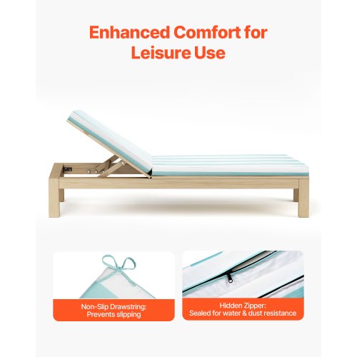 Chaise Lounge Cushion 80 X 26 4 In Set Of 2 Outdoor Chair Cushions Waterproof