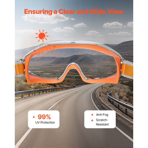 Safety Glasses Antifog And Scratchresistant Clear Lens Over Eyeglasses Goggles