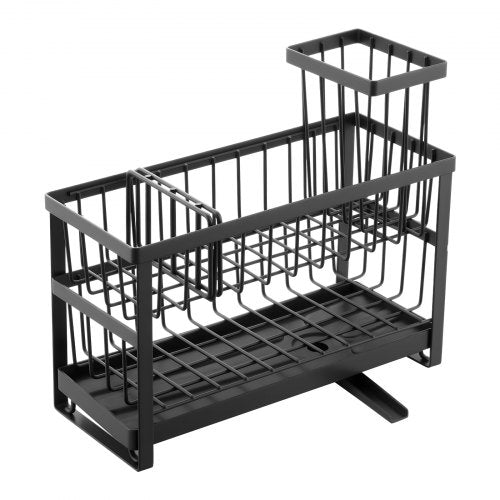 Kitchen Sink Caddy Organizer 2 Tier Sponge Holder For With High Brush Divider