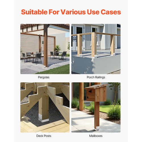 4x4 Post Base 10 Pcs Inner Size 353x356inch896x90.5mm Concrete Post