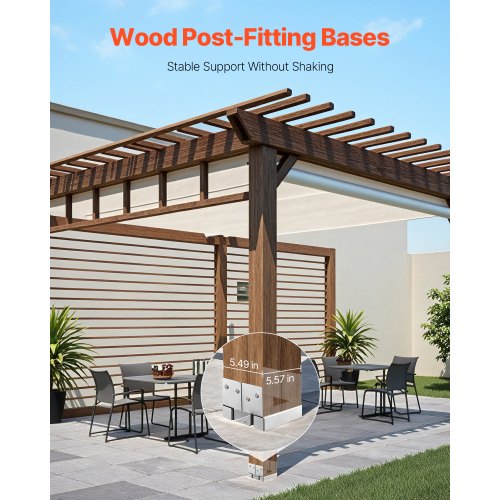 6x6 Post Base 10 Pcs Inner Size 549x557inch1395x141.5mm Concrete Post