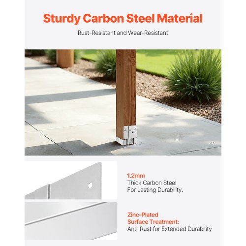 6x6 Post Base 10 Pcs Inner Size 549x557inch1395x141.5mm Concrete Post