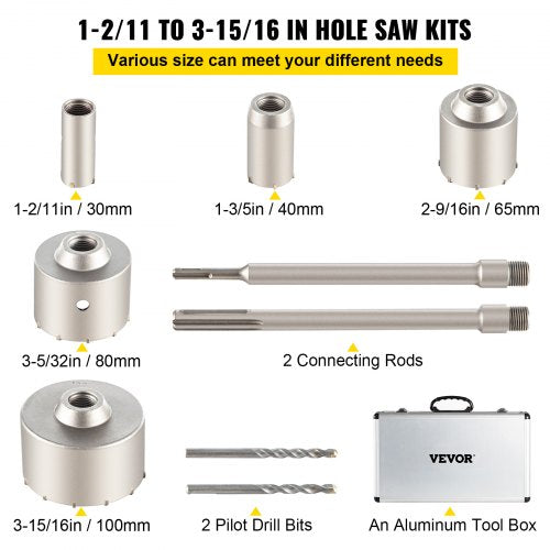 Concrete Hole Saw Kit 1211 135 2916 3532 31516