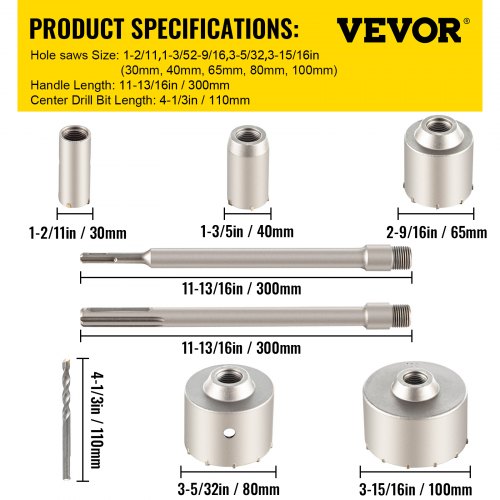 Concrete Hole Saw Kit 1211 135 2916 3532 31516