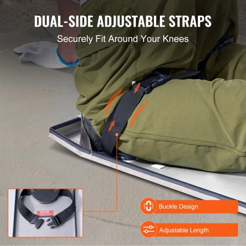 Concrete Knee Boards Stainless Steel 28 x 8 Concrete Sliders 2 Pairs