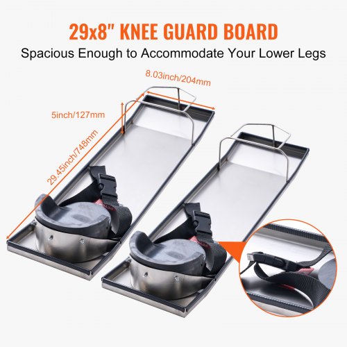 30 x 8 Concrete Knee Boards Slider Knee Boards Kneeler Board Stainless