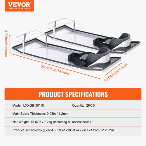 Concrete Knee Boards Stainless Steel 30 x 10 Concrete Sliders Knee