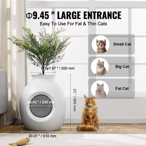Plant Cat Litter Box Smart Odor Control System Hidden Cat Litter Box with 948