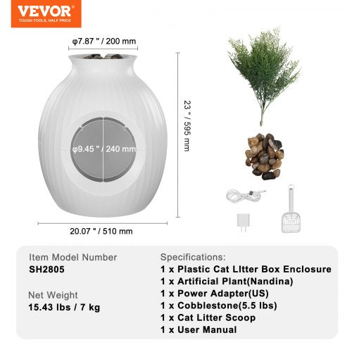 Plant Cat Litter Box Smart Odor Control System Hidden Cat Litter Box with 948